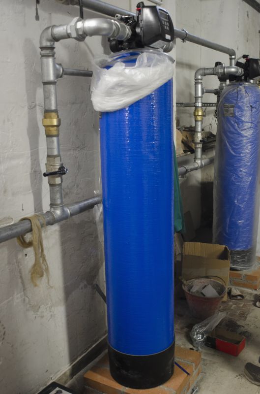 Water Softener System with Pipes